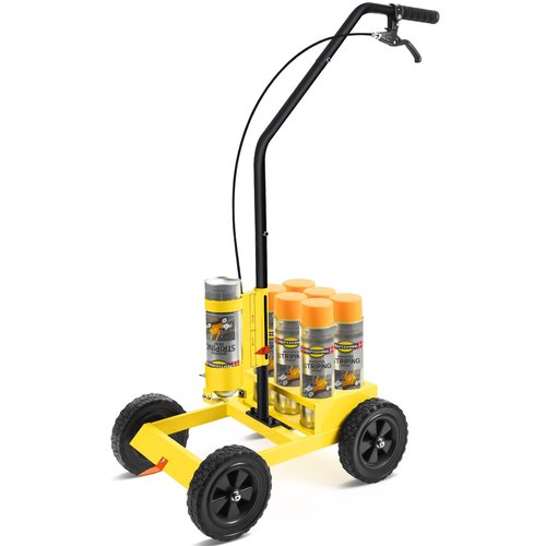 CAROD Striping Line Marking Machine, Parking Lot Striping Machine, Compatible with Professional Inverted Striping Spray Paint, Line Striper Machine for Fast and Accurate Marking, Yellow