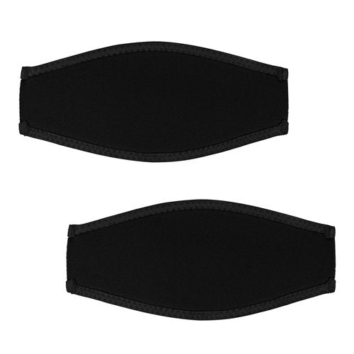 Dawitrly Scuba Mask Strap Cover, 2PCS Neoprene Diving Goggles Hair Protector Wrap, Waterproof Mask Slap Straps (Black)
