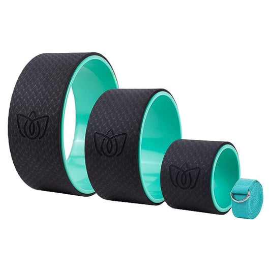 Florensi Yoga Wheel Set Pack of 3 Green Back Roller Spinal Stretch Set