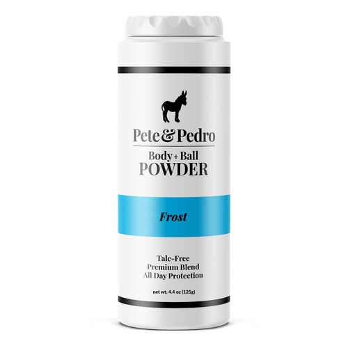 Pete & Pedro BODY & BALLS POWDER (FROST - COOLING SENSATION) Talc-Free Ball Powder for Men | Helps With Odor & Absorbs Moisture & Sweat | Deodorant Hygiene For Groin | As Seen on Shark Tank, 4.4 oz.