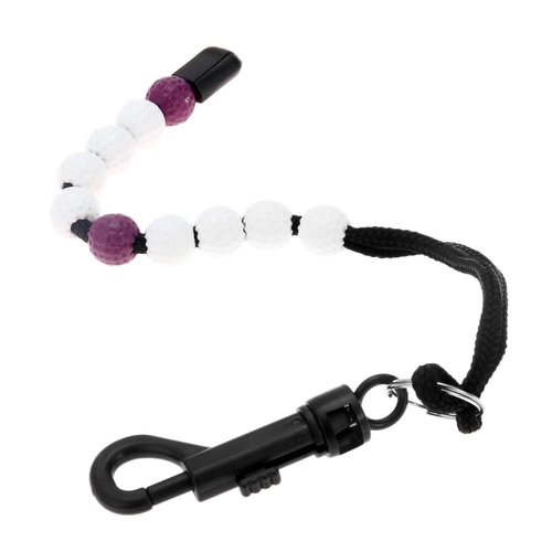 MUXSAM 1 Piece Golf Beads Score Counter with Clip (Purple), Golf Stroke Score Count Keeper Putting Score Counter for Referee Caddy Golfer