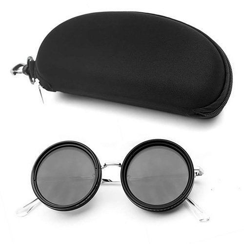Adjustable Tint Polarized Round Sunglasses, 1-9 Gears Beach Sunglasses, Gray Dimming Glasses with ND Filter Lenses, Adjustable Sunglasses for Men Outdoor Fishing (Gray)