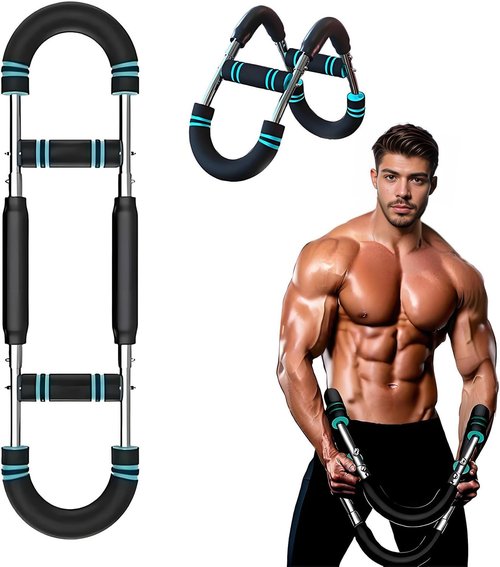 Twister Arm Trainer,60-100 lbs Adjustable Arm Trainer for Men with Chest Clip Muscle,Portable Chest Trainer for Men Home & Gym,Detachable Chest Workout Equipment for Upper Body Strength Training