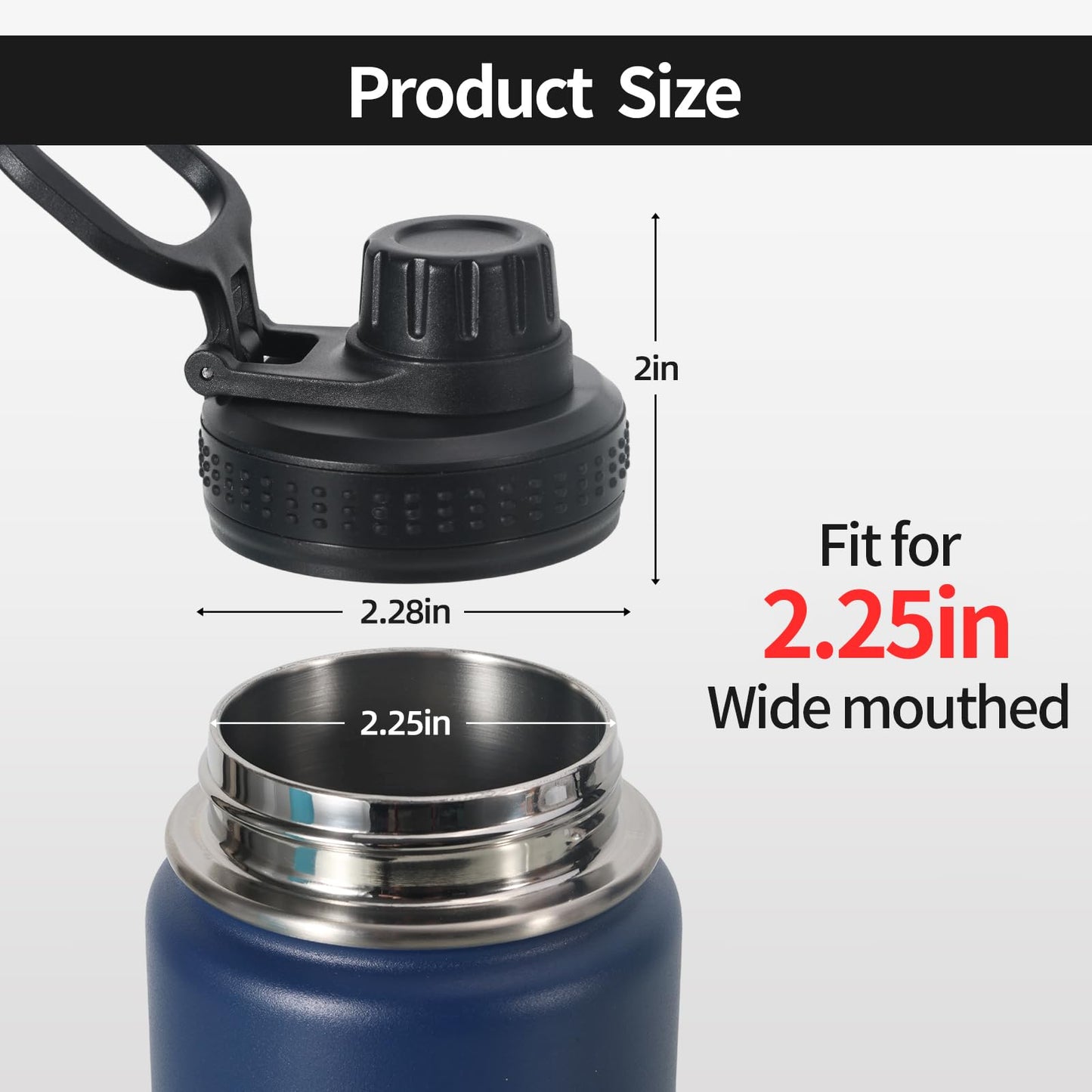 Replacement Lid Compatible with Rtic,Takeya And Thermoflask,12 oz 16 oz 18 oz 20 oz 32 oz 40 oz 64oz,Spout Lid BPA Free,2PCS