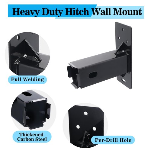 Hitch Wall Mount,Bike and Cargo Rack Hanging Garage Organizer, Cargo Carrier,Trailer Hitch Receiver Extender, Max Load 200LBS