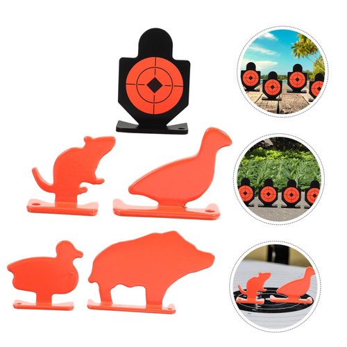 Balacoo Stainless Steel Shooting Targets 8pcs Metal Animal Targets for Range Easy Setup for Archery Practice