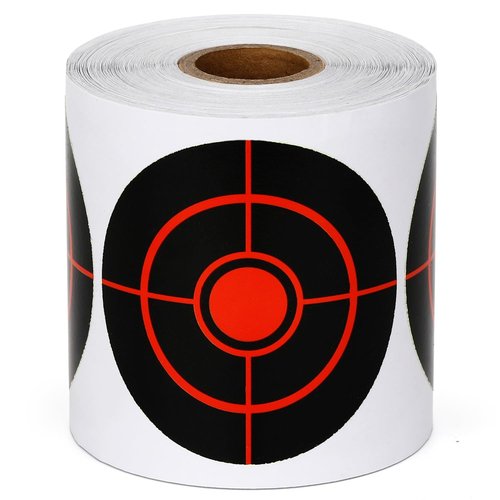GearOZ Splatter Target Stickers, 3 Inch Reactive Paper Targets, 250 Pcs Adhesive Shooting Targets with Fluorescent Yellow Impact for BB Gun, Pellet Gun, Airsoft, Rifle Shooting Practice