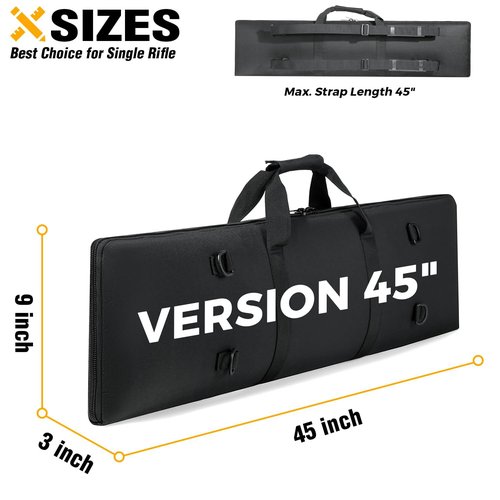DBTAC Urban Minimalist Basic Low Profile Single Long Rifle Bag Pistol Gun Case for Airsoft Range Shooting Outdoor Hunting | 37", Black