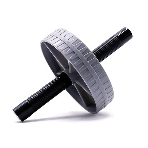 Roller Wheel Workout for Abdominal Core Strength Training Home Gym Fitness Exercise Wheel for Men Women (Grey, 23.8cm)