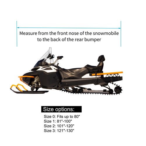 EliteShield SnowShield Snowmobile Cover, Heavy Duty Trailerable Snowmobile Storage Cover, Compatible with Polaris Ski Doo Arctic Cat Yamaha and More, Blue/Black Color Fits Snowmobiles 101"-120"