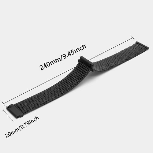 MorePro AIR2 20mm Replacement Band, Classic Wrist Strap, Adjustable & Durable Sport Replacement for AIR2 Fitness Trackers, Nylon Black