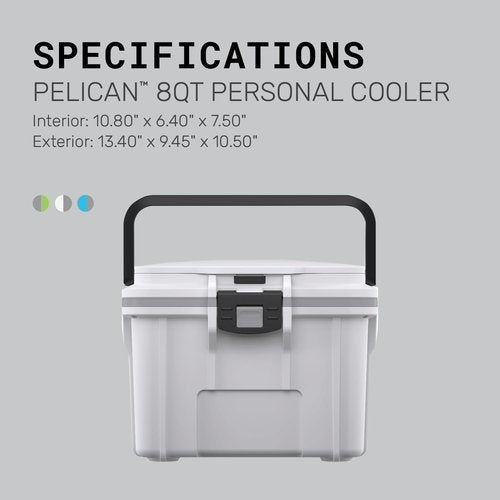 Pelican 8QT Personal Cooler & Dry Box (Dark Grey/Green)
