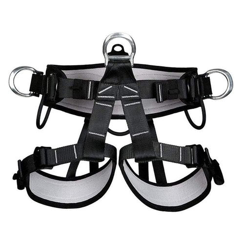 HandAcc Climbing belts, Thicken Professional Safety Belt with Magnesium Alloy Connection Ring, Outdoor Momentum Belt for Rock Climbing, Fire Rescue, Rappelling