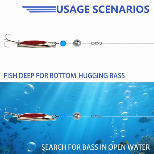 FishingPepo 117Pcs 6 Sizes Fishing Weights Sinkers 0.3/0.4/0.5/0.6/0.7/0.8g Round Fishing Line Sinker Removable Egg Lead Assortment