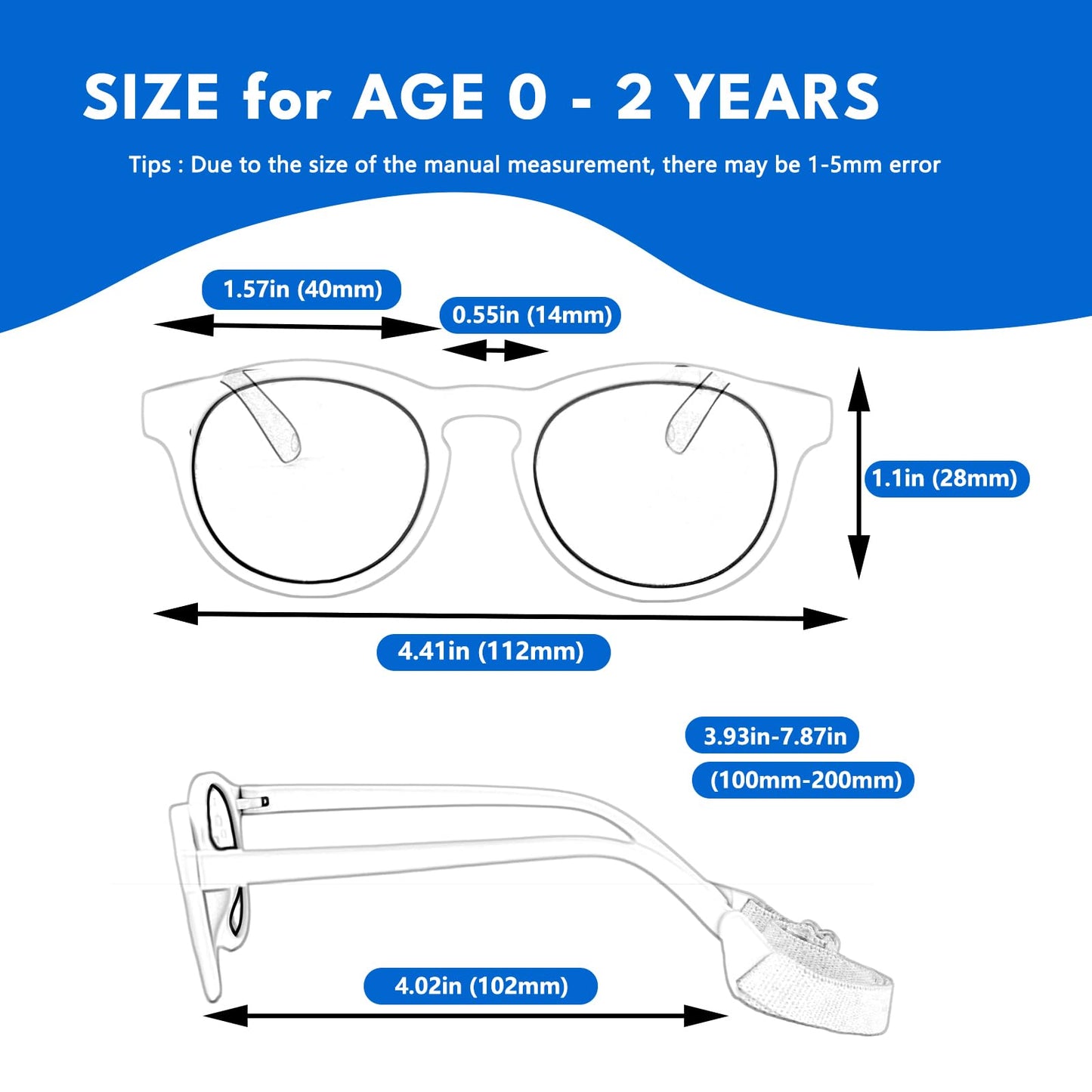HXS 2-Pack Toddler Polarized Sunglasses UV400 with Strap