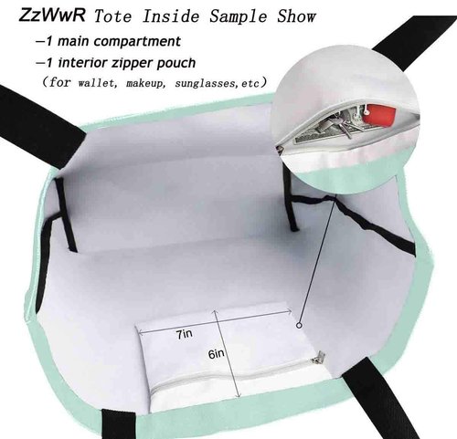 ZzWwR Cute Cartoon Dalmatian Dog Extra Large Canvas Shoulder Tote Top Storage Handle Bag for Gym Beach Weekender Travel Shopping