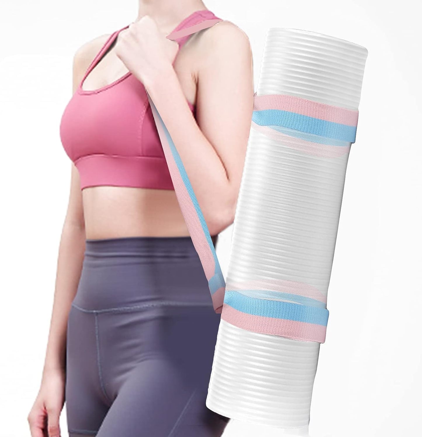 2 Packs Yoga Mat Strap for Carrying, Yoga Mat Carrier, Adjustable Yoga Mat Sling for Yoga Mat Exercise Mat