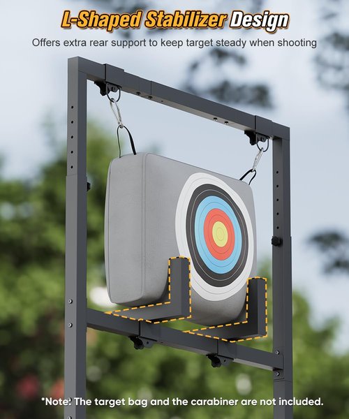 Ardier Adjustable Archery Target Stand, Portable Shooting Target Holder for Foam, 3D, Straw Archery Targets, Hunting Bow and Arrow, Raised Leg Design for Indoor/Outdoor Shooting Range Practice