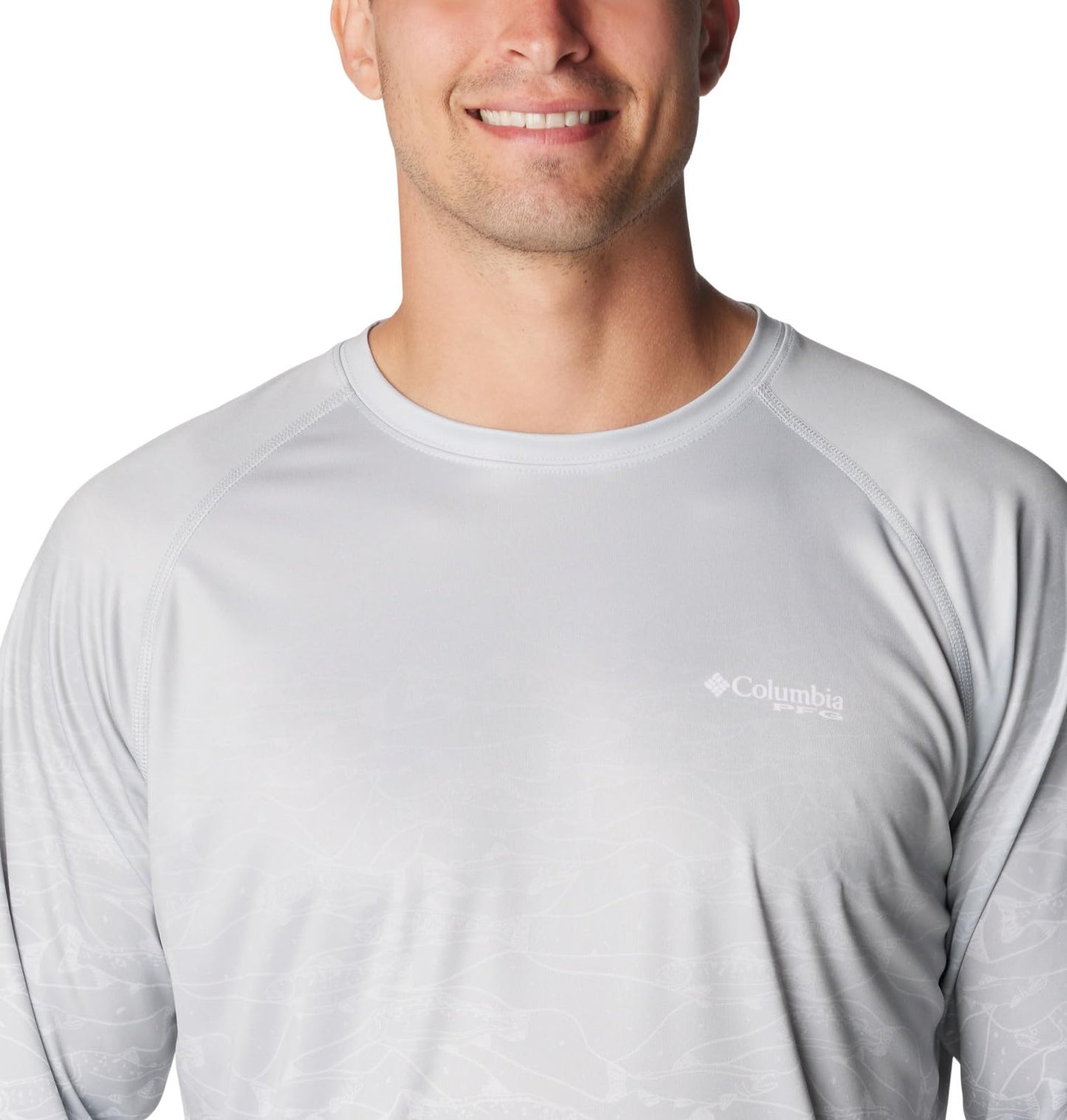 Columbia Men's Super Terminal Tackle PFG Fresh Fade Long Sleeve, Cool Grey/Tested Tough Fresh Super Fade, X-Large