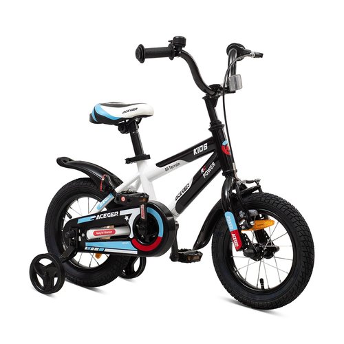 ACEGER Simon Kids Bike for Boys Girls Toddlers, Unisex for Aged 3-13 Years, 12 14 16 Inch Children Bicycle with Training Wheels, 20 Inch Bike with Kickstand