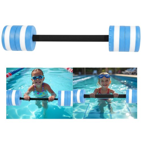Vinyl Etchings Aqua Pool Barbell for Water Fitness Exercise Equipment - Aquatic Swim Water Workout Bar for Water Aerobics Weights Barbells - Swimming Foam Float Kids
