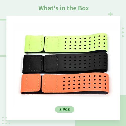 3-Pack Adjustable Fitness Armbands, Elastic Sports Bands for Ot Beat & Orange Theory Heart Rate Monitor