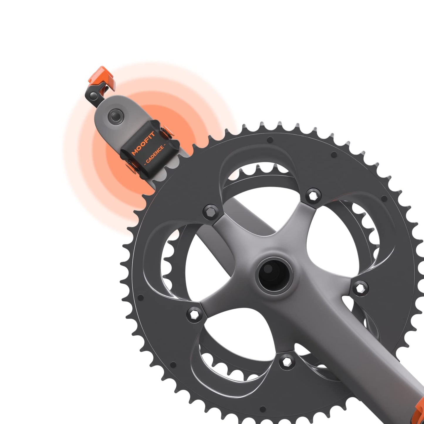 moofit Cadence Sensor Bluetooth/ANT+ IP67 Waterproof Wireless RPM Cycling Spin Bike Cadence Sensor for Wahoo/OpenRider/Endomondo/TacX/TrainerRoad (MooFit app Unavailable)