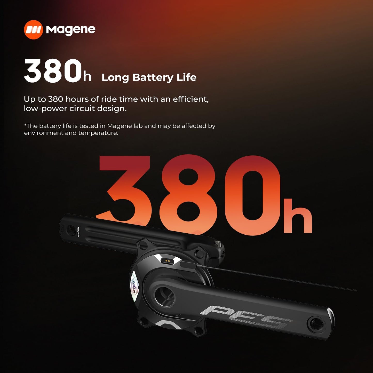 Magene PES P505/P515 Power Meter Crankset - ±1% Accuracy, 625g Lightweight, 380H Battery, 110BCD, ANT+/Bluetooth, IPX7 Waterproof for Cycling