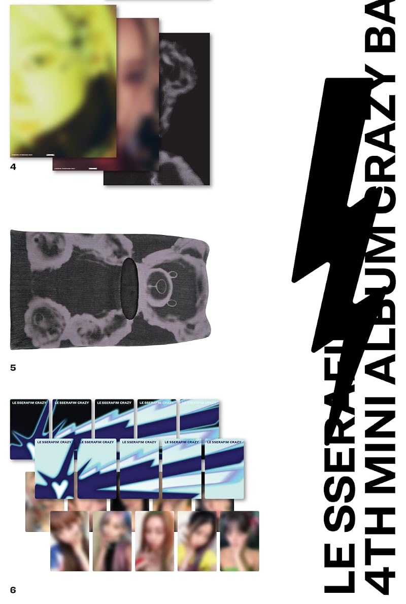 Genie Music LE SSERAFIM Crazy Balaclava Ver. Album CD + Photocard Set