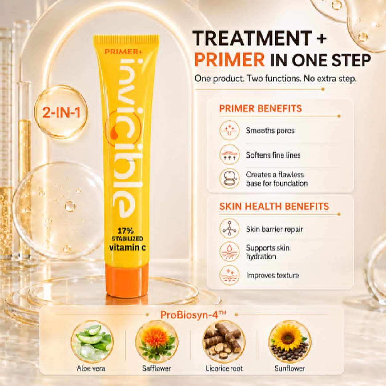 InviCible Primer+ 17% Vitamin C Makeup Primer & Dark Spot Corrector, 1 oz
