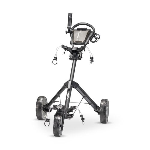 KVV Mini-Pro Deluxe Golf Cart for All Age Groups,Golf Push Cart with Adjustable Upper Bracket, 360 Swivel Front Wheel, Ultra-Compact Size