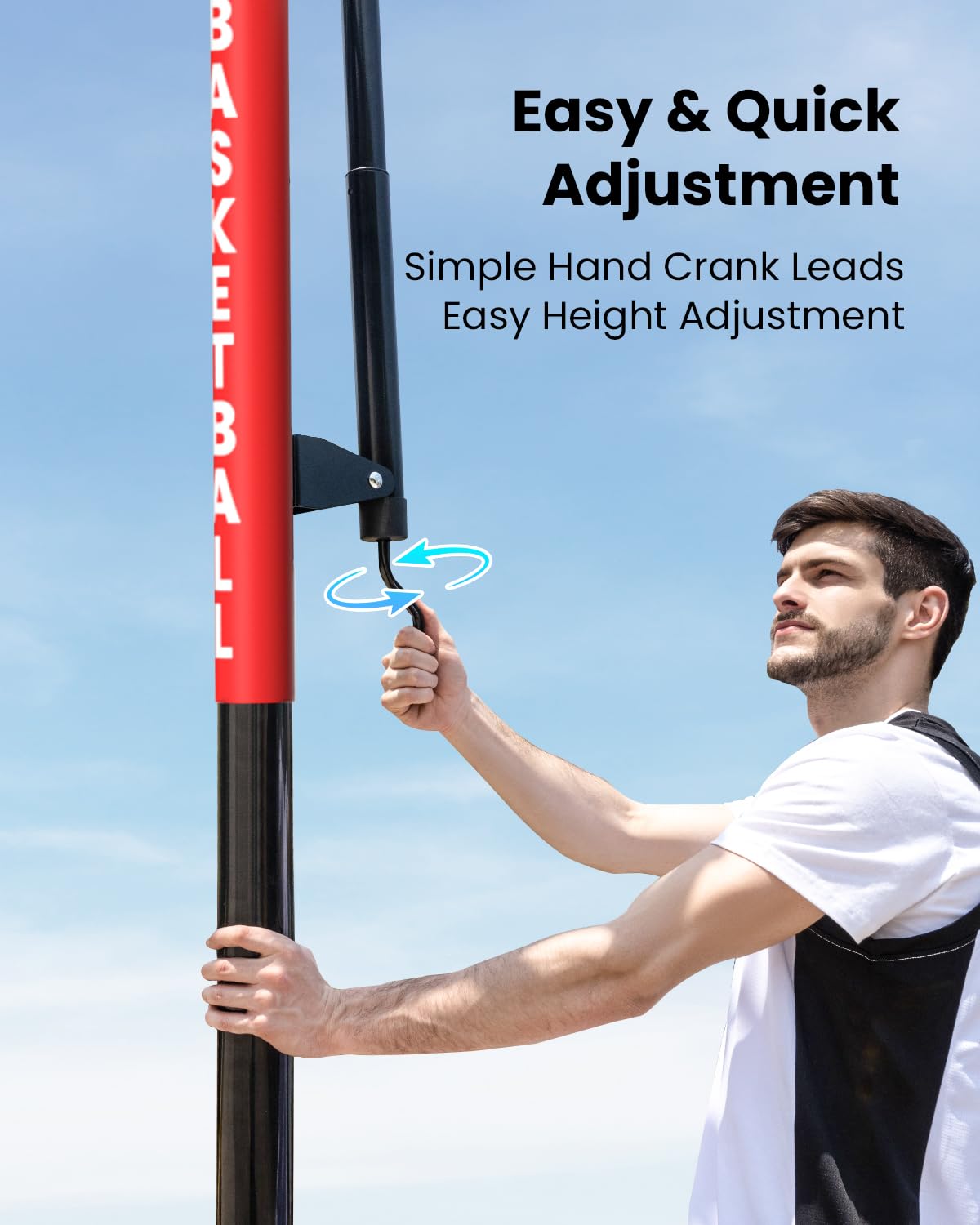 IGL In ground Basketball Hoops Outdoor, 10ft Height Adjustable Basketball Goal In ground with Shatterproof Backboard and Pro-Style Rim (52 inch Backboard)