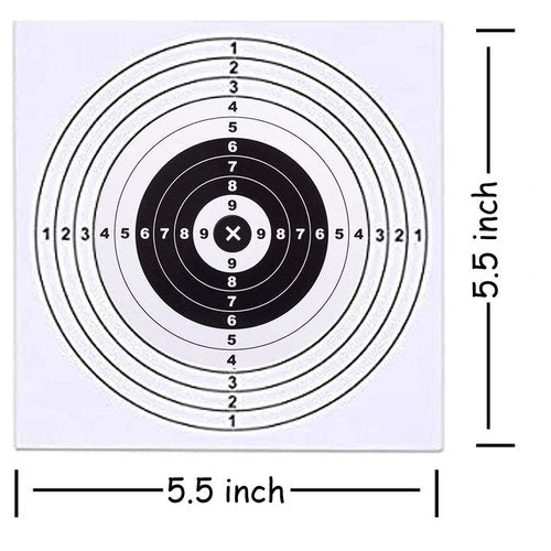 Remarkable Air Shot Paper Targets, 100 Pack 5.5in Papers Target for Pellet Trap Air Shot Targets and Shooting Range Pellet Catcher for Airsoft Training and Shooting Practice (White)