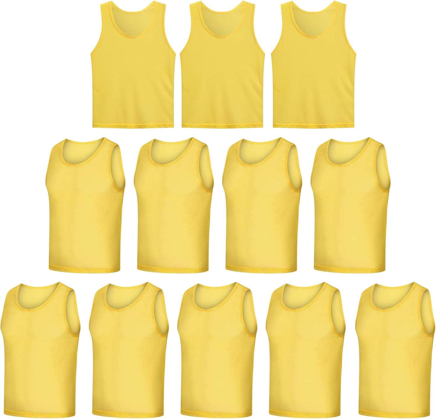 12 Pack Scrimmage Vest/Team Training Jerseys/Sports Pinnies/Practice Jerseys/Soccer Bibs with Carry Bag
