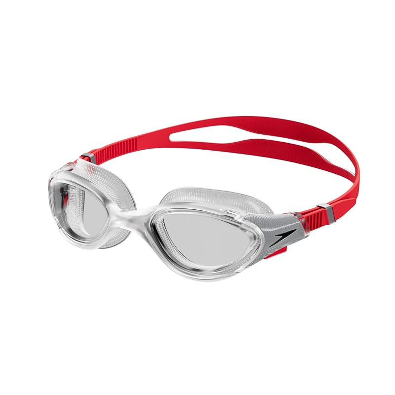 Speedo Biofuse 2.0 Unisex Swim Goggles - Red/Silver/Clear Variation