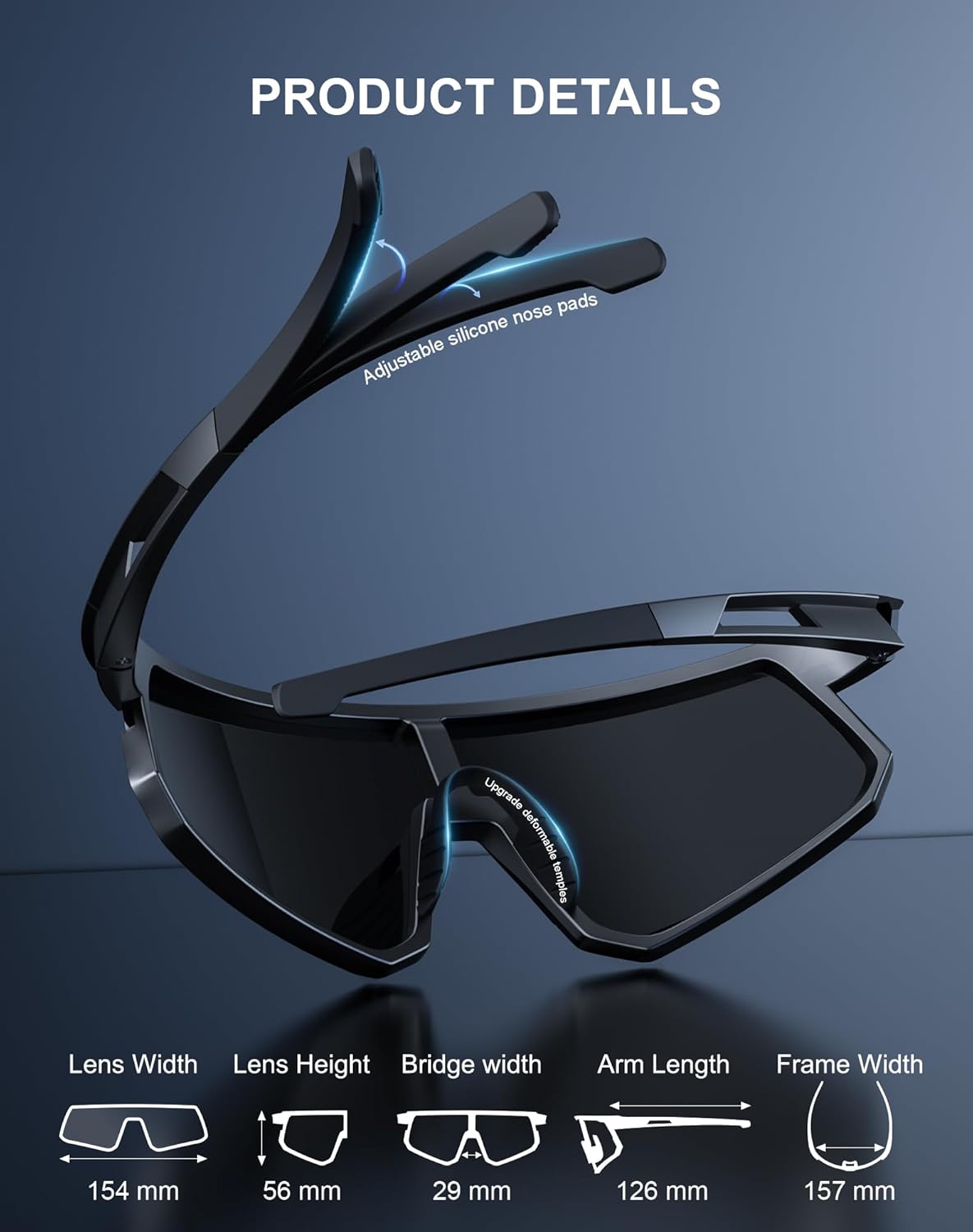 KALIYADI Polarized-Sunglasses Men Running-Sunglasses: Mens Polarized Sports Sunglasses Womens Cycling Driving Fishing