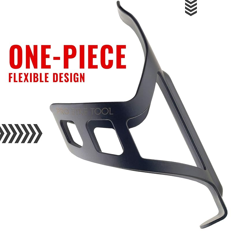 Pro Bike Tool Aluminum Bottle Cage - Matte Black/Aluminum, Universal Fit
