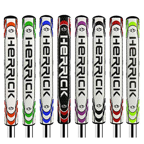 Golf Putter Grip PU Leather Midsize Lightweight 60g Texture - Orange & White