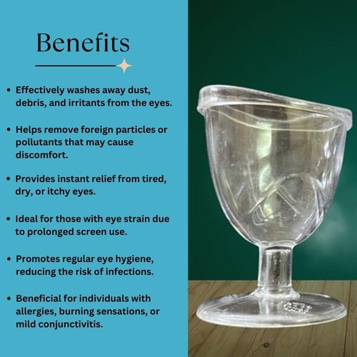 Luvottica Eye Wash Cup Relief from Headache | Migraine | While Doing Eye Wash Or Netra Shuddhi, That Helps in Relieving Eye Stress, Tiredness and Improves Eyesight | with User Guide I Set of 2