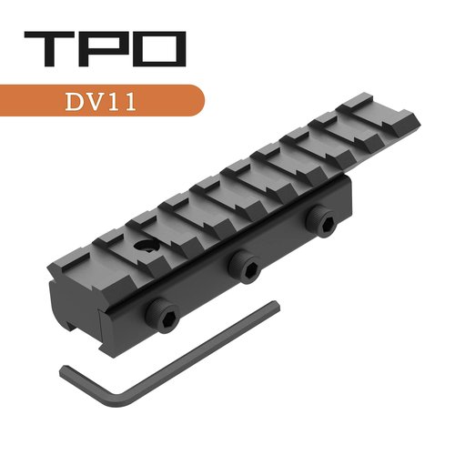 Sniper DV11 3/8" to 7/8" Dovetail to Picatinny Adapter Mount, Low Profile Dovetail to Picatinny Rail Adapter 11mm to 20mm Picatinny Rail Riser Mount