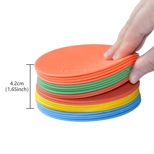 Eco Walker Spot Markers 6pcs 4inch 6inch 8inch 10inch 12inch Floor Marker for Kids Agility Training (4inch)
