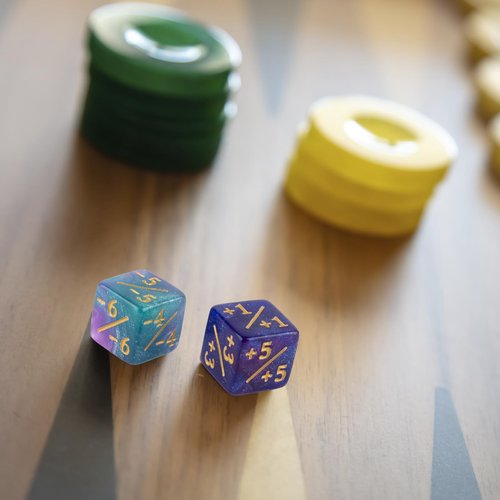 48 PCS MTG Counter Dice Set Bulk Plus 1 Life Buff Tokens 6 Sided Dice Counters for MTG, TCG, Magic Cards Game Accessories