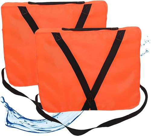 Boat Throwable Flotation Device, High Buoyancy Boat Throw Cushion with Strap, Boat Cushions Life Preserver for Boating, Swimming, Rescue Boat, 18x14in (2)