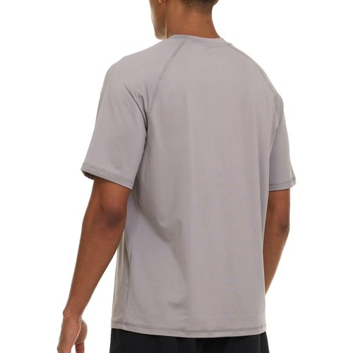 Champion Rash Guard for Men Short Sleeve, Mens Swim Shirt, Sun Shirt UPF+ 50 UV Protection, SPF Quick Drying Rashguard Light Grey