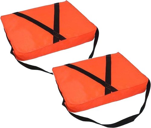 Red Throwable Flotation Device - 18"" x14 Boat Cushion with Strap, High Buoyancy Waterproof Float for Boating Safety & Emergency Rescue, Swimming & Rescue Boat Throwable Flotation Device (Red-2pcs)