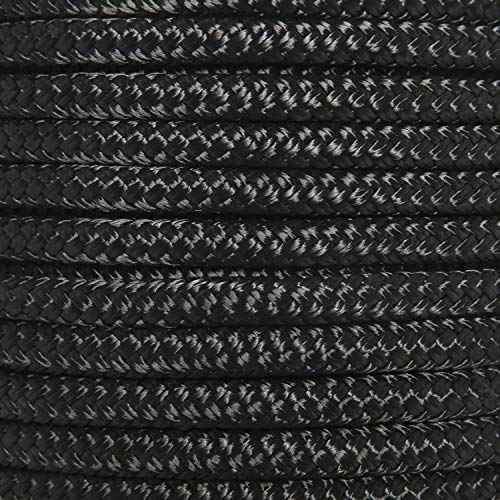 NovelBee 3/8 Inch X 300 Feet Double Braid Nylon Anchor Line with Stainless Steel Thimble and Plastic Chuck