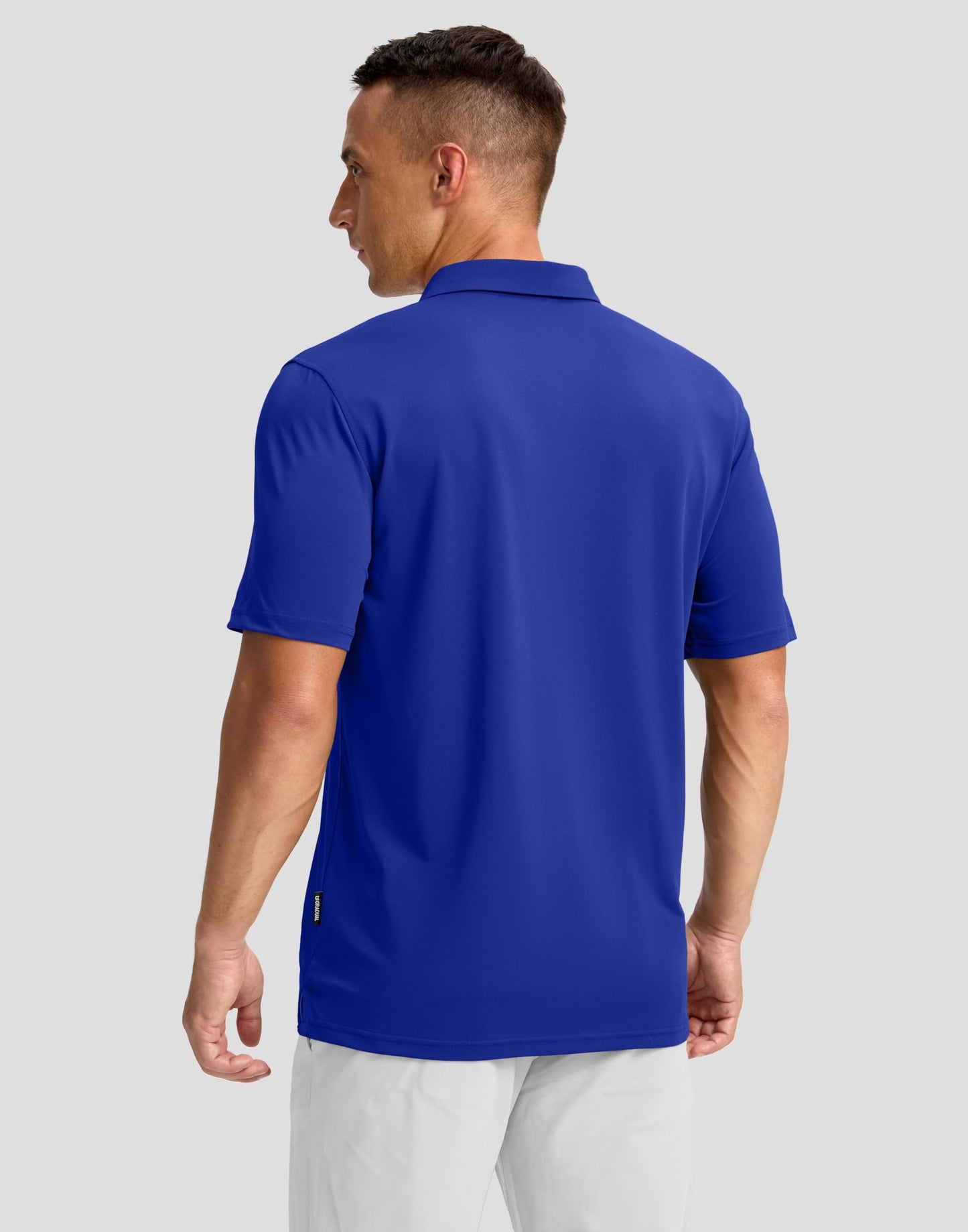 Men's Golf Polo Shirts Dry Fit Short Sleeve Shirt, Royal_Blue, M