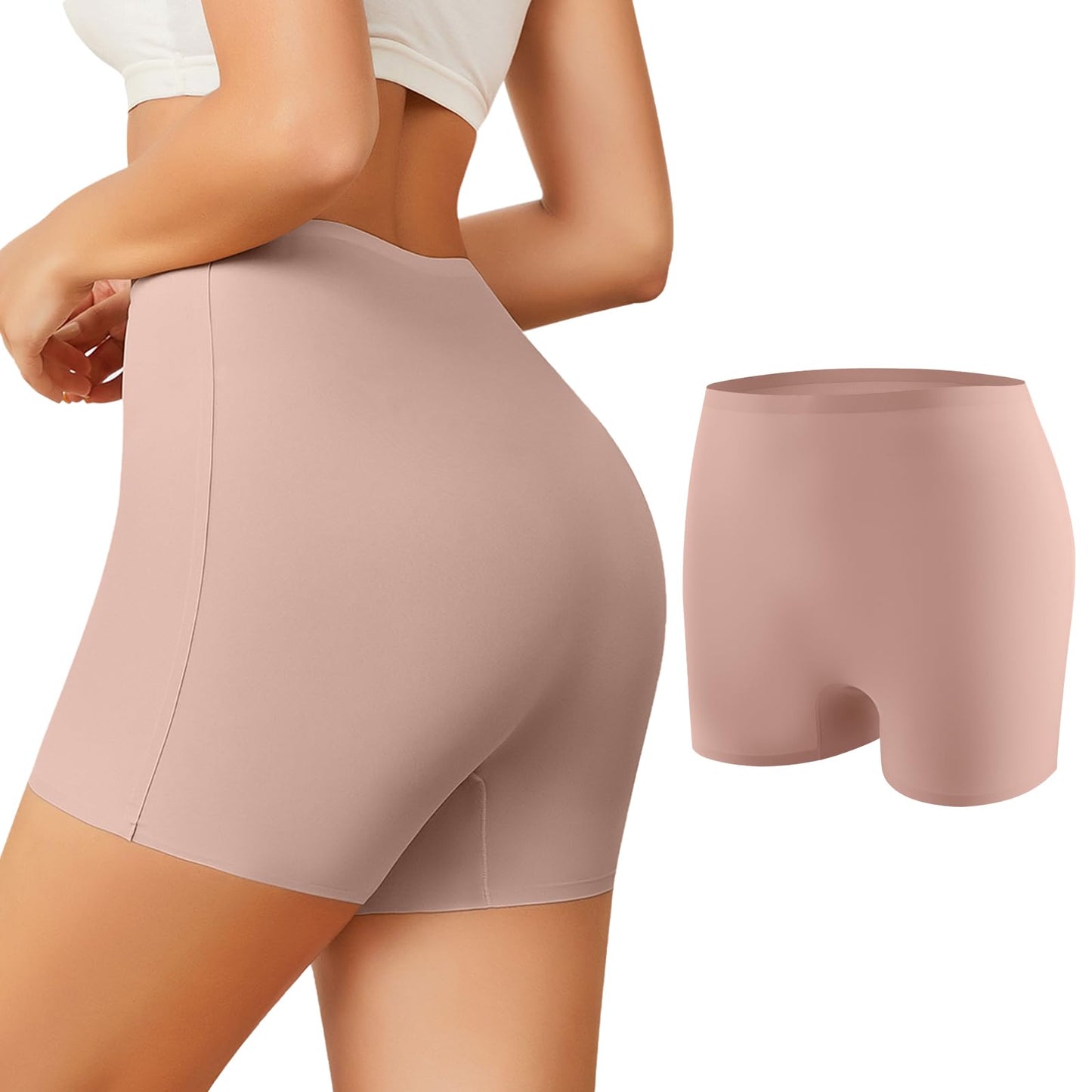 Banamic Women Boy Shorts Seamless Underwear Anti Chafing Biker Short Boxers