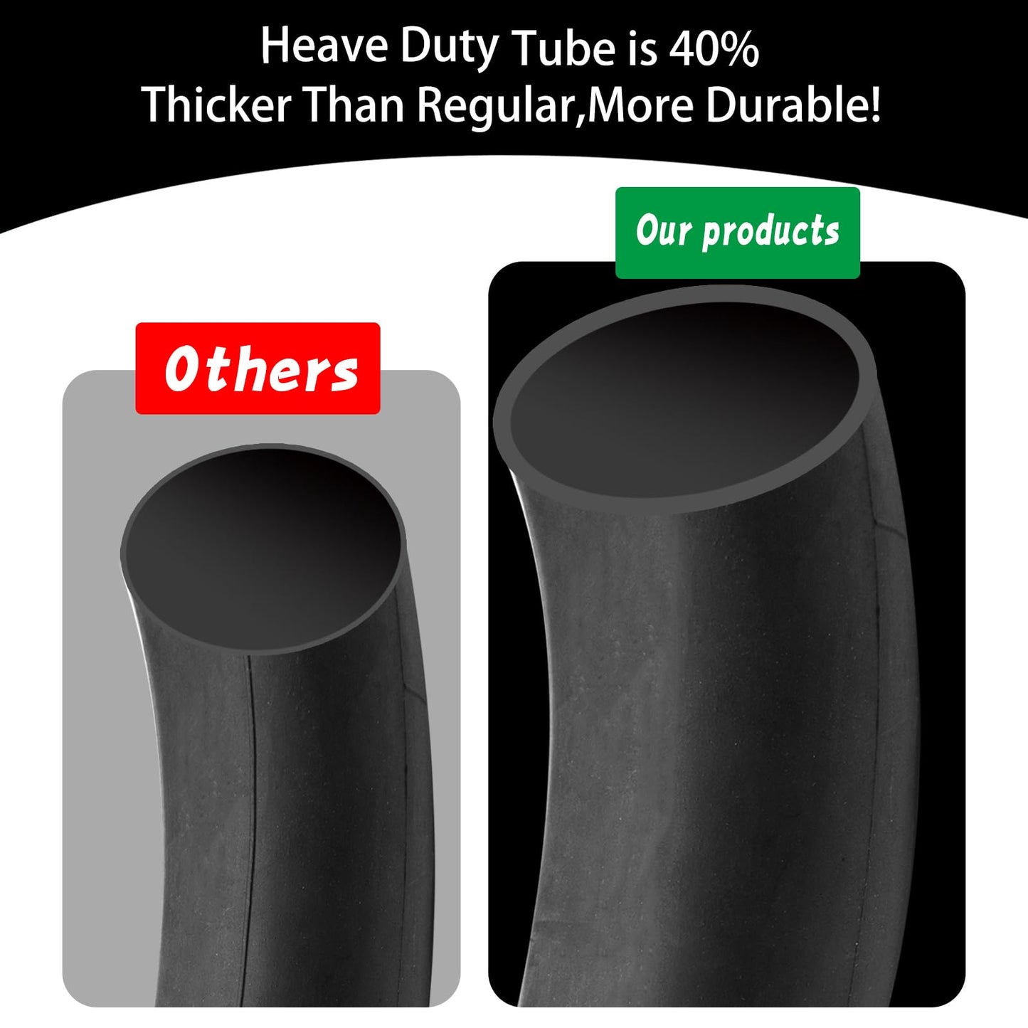 2 Set 20x2.125 Bike Tubes 20 inch Heavy-Duty Inner Tubes
