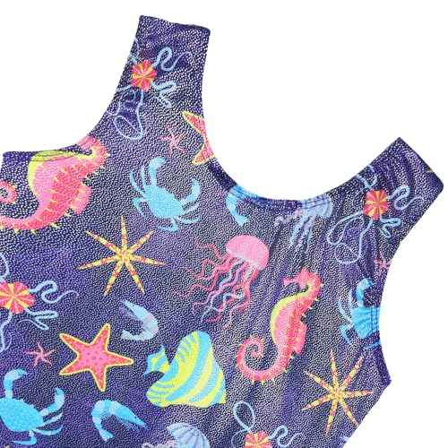 BAOHULU Gymnastics Leotards for Girls Kids Sparkle Tank Biketards with Shorts Dance Outfit